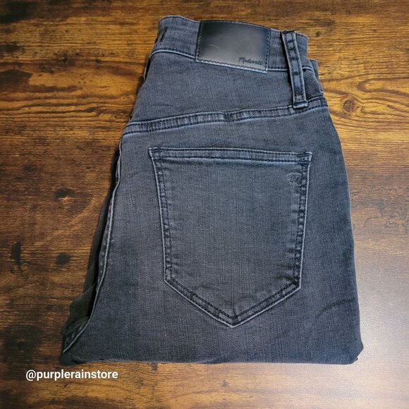 Madewell Jeans 26 Curvy Skinny High Rise Tummy Control Black Sea Wash H6389 NWT - Picture 3 of 15